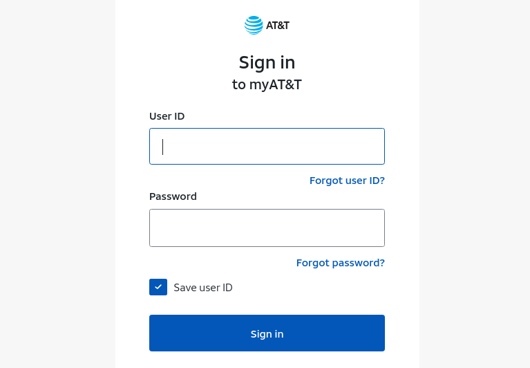 at&t login