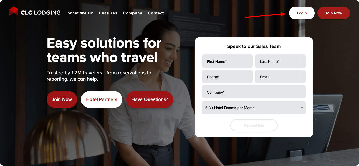 clc lodging login page