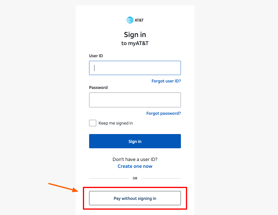 AT&T Bill Pay Without Login