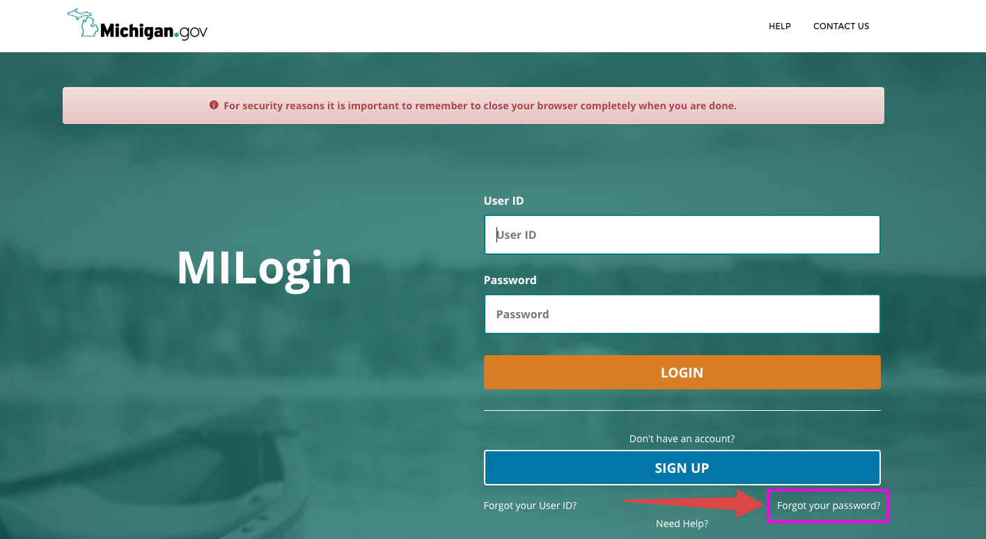 MiLogin MiWAM forgot password
