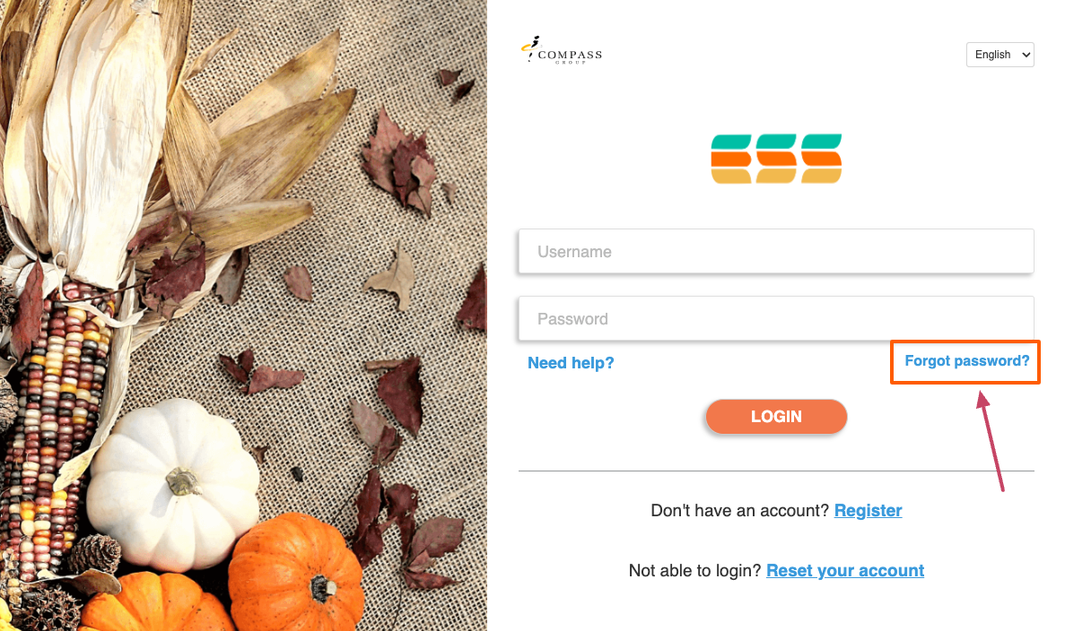 compass associate forgot password page