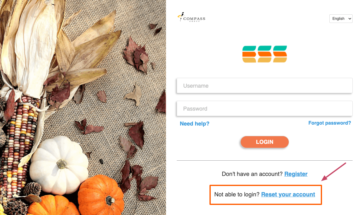 compass associate reset account page
