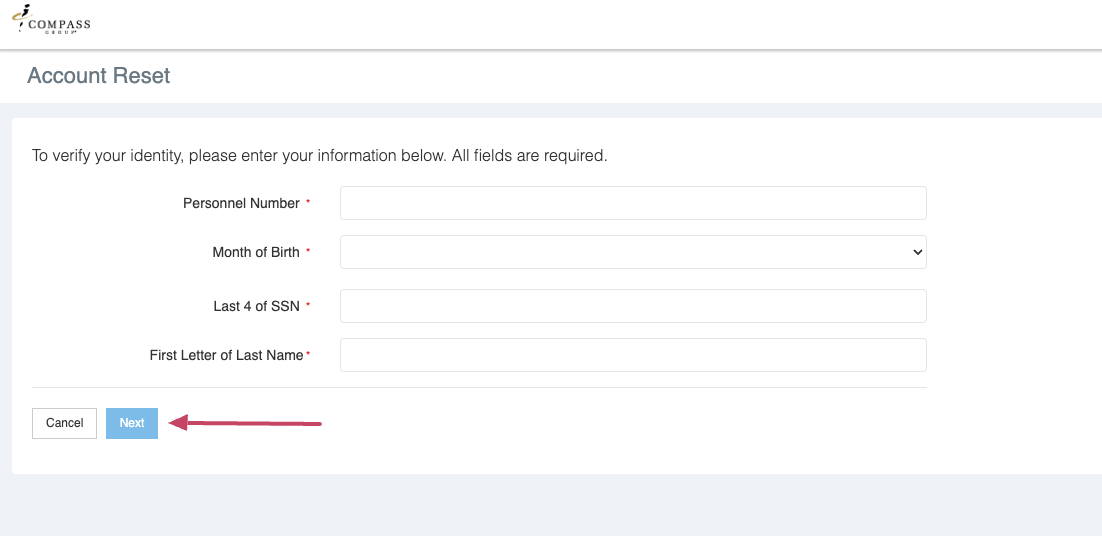 compass associate reset account
