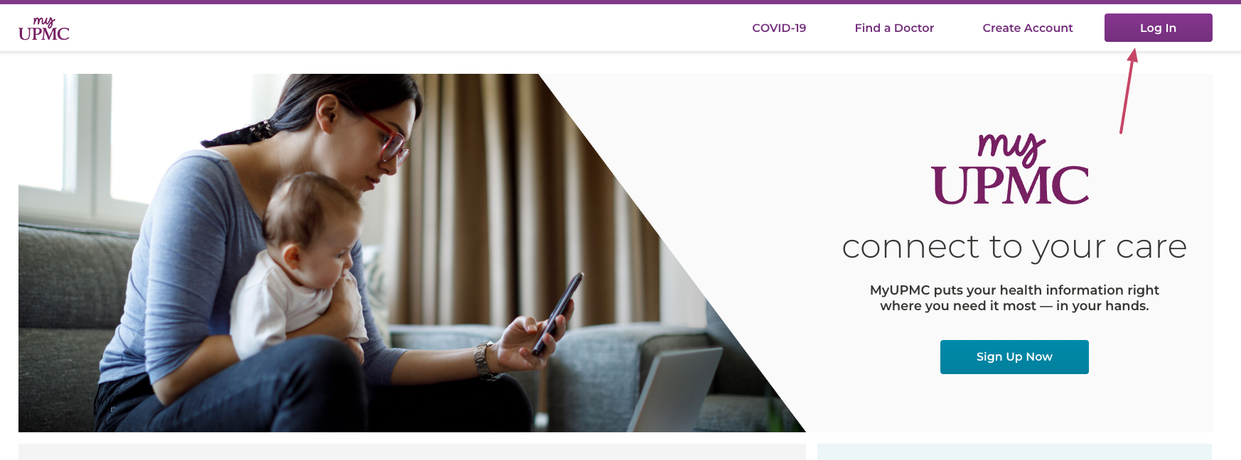 myupmc login page